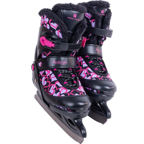 Коньки детские раздвижные Tech Team Arctic Girl 2023, розовый