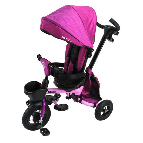 Велосипед трехколесный Maxiscoo Shark (2023) с мягким сиденьем и капюшоном