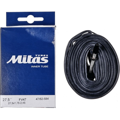 Камера Mitas 27.5x2.5/3.0", автопниппель 40 мм, черный