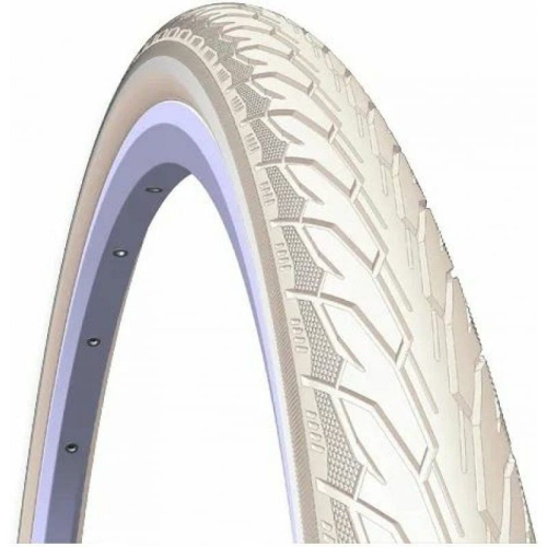 Покрышка Mitas Flash V66, 700x40c, ETRTO 42-622, светоотрожающая полоса, кремовый, бежевый