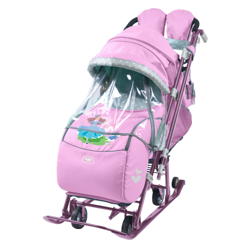 Санки-коляска комбинированная НИКА Наши детки 5-2, лилия