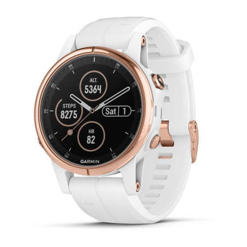 Часы GARMIN Fenix 5S Plus Sapphire (White/Rose Gold Metal)