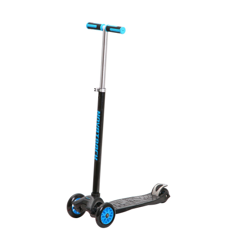 Самокат-кикборд NOVATRACK Black,подростковый, голубой