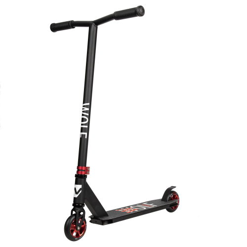 Самокат трюковой Novatrack Wolf 30 (2025), черный-красный