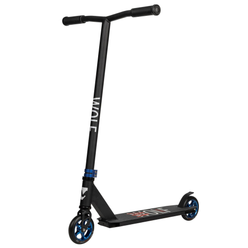 Самокат трюковой Novatrack Wolf 40 (2025), черный-синий