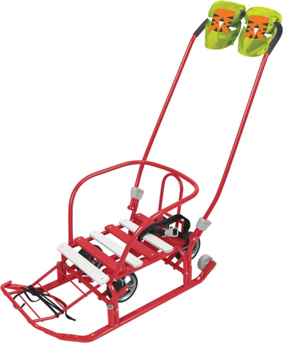 Санки детские НИКА Тимка 3К универсал с рукавичками, Т3КУР/АЛ, алый