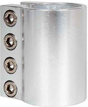 Зажим для рулей трюковых самокатов STG Х105154, HIC Standart и Oversize, с болтами и проставкой, серебристый