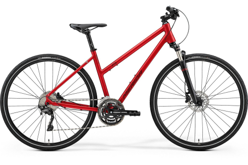 Велосипед Merida CROSSWAY 500 LADY 28" (2021), рама 55 см (175-185 см), красный