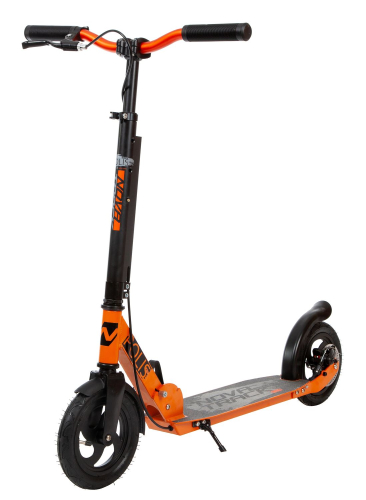 Самокат Novatrack POLIS AL 200 Disc (2021), черный-оранжевый