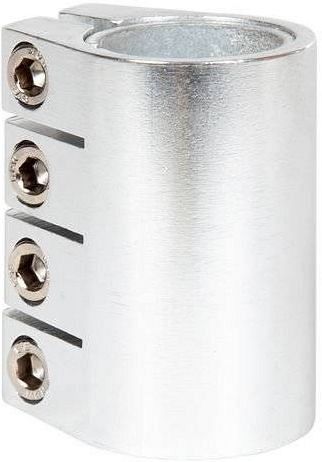 Зажим STG Х105161, 31.8мм для рулей самокатов диаметром 28,6-31,8 мм, с болтами и проставкой, серебристый