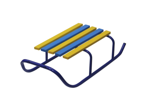 Санки детские бюджет "ТЯНИТОЛКАЙ" (синий)