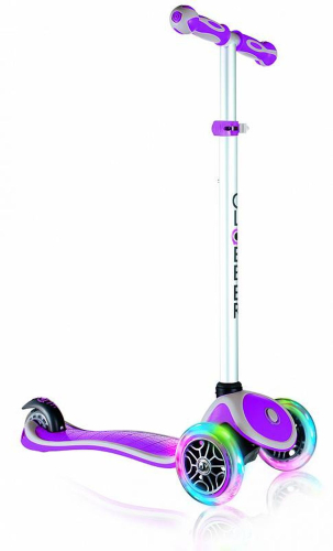 Самокат-кикборд GLOBBER PRIMO PLUS LIGHTS V2 (2018), сиреневый
