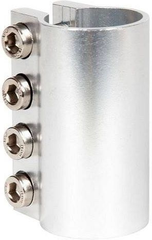 Зажим STG Х105166, 28.6 мм для рулей самокатов, с болтами, серебристый