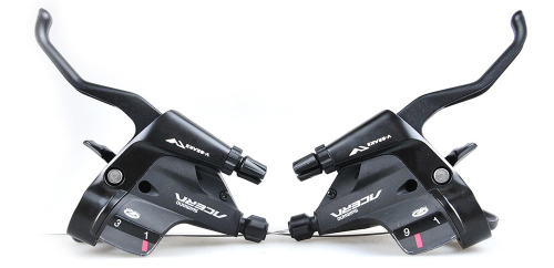 Шифтер с тормозной ручкой Shimano Acera, M390, лев/пр, 3x9ск, тр.+оплетк, ESTM390PTAL