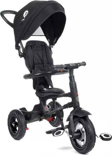 Велосипед трехколесный QPlay Rito, складной, с ручкой управления (92-98 см), черный
