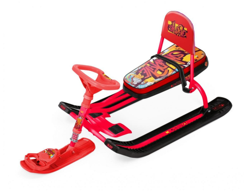 Снегокат НИКА Тимка спорт 4-1, ТС4-1/GR, с граффити на красном