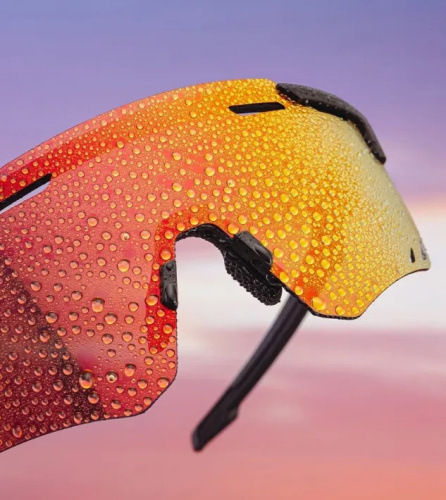 Очки велосипедные ROCKBROS, с поляризацией в черной оправе, с оранжевыми перфорированными линзами, RB_14110013006