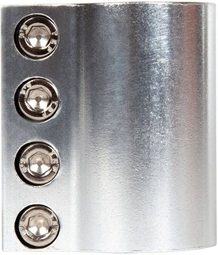 Зажим для рулей трюковых самокатов STG Х105154, HIC Standart и Oversize, с болтами и проставкой, серебристый