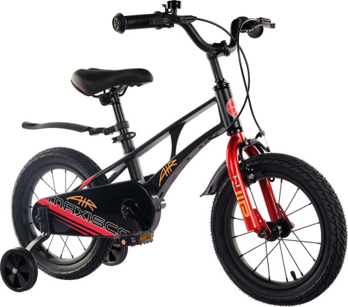 Велосипед Maxiscoo Air Стандарт 14" (2024) (98-110 см), черный