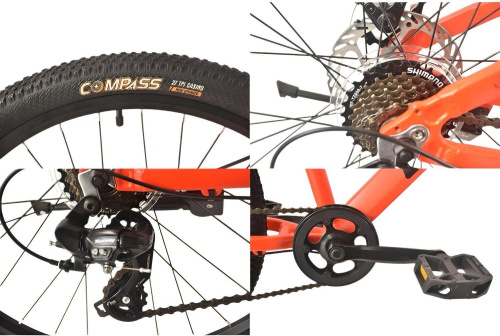 Велосипед Orlan Wing Shift 1.0 26" (2024), рама 14" (130-155 см), красный