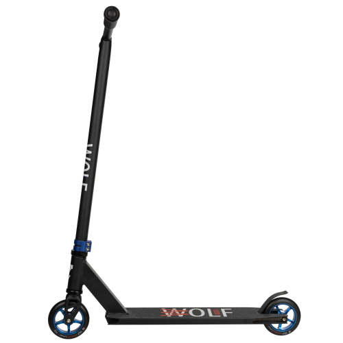 Самокат трюковой Novatrack Wolf 40 (2025), черный-синий
