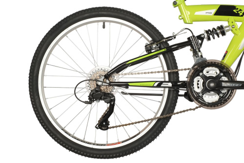 Велосипед FOXX ATTACK 24" (2022), рама 14" (130-155 см), зеленый