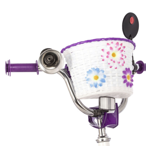 Велосипед Novatrack Butterfly 16" (2023), рама 10.5" (98-110 см), фиолетовый