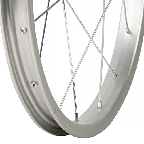 Колесо 14" заднее(без резины), одинарный алюм.обод 16 отв, втулка сталь DACHAN, гайка