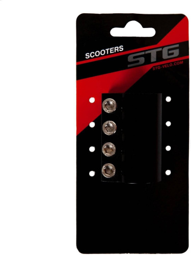Зажим STG Х105188, 28.6 мм для рулей самокатов, с болтами, черный
