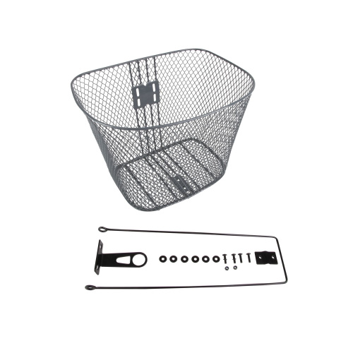 Корзина BF-0011 с крепежом, размер 34.5х26.5х26.5 см, серая (Для велосипеда с колесами 26")