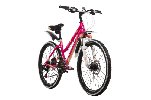 Велосипед STINGER LAGUNA D 24" (2022), рама 14" (130-155 см), розовый