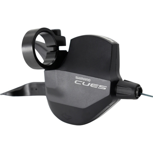 Шифтер Shimano Cues SL-U4000-9 Rapidfire Plus, 9 скоростей, правый, трос 2050мм, черный, 00-180870