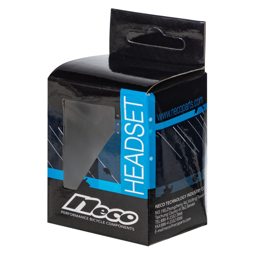 Рулевая колонка Neco H156EM, ZS44/56, 1 1/8-1 1/2", стал.чашки, картр.подшипники, черный