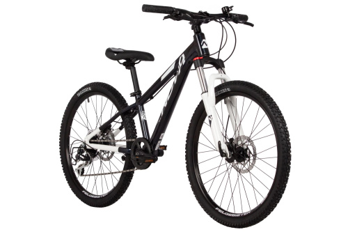 Велосипед Novatrack Extreme 8.HD 24 (2025), рама 11" (130-155 см), черный-белый