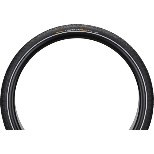 Покрышка Continental Contact Plus, SafetyPlusBreaker, 700x42C (42-622), E-50, черная со светлой полосой, 02-0101006, черный