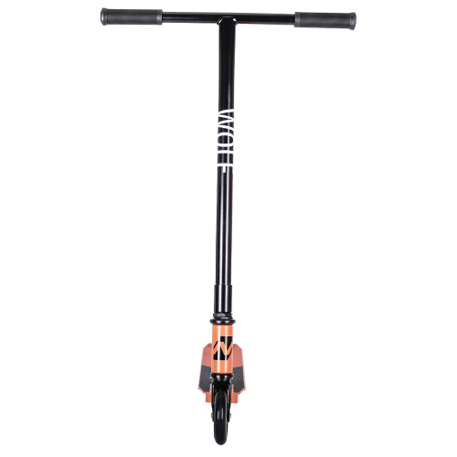 Самокат NOVATRACK WOLF 110 Plastic EL (2019), черный-оранжевый
