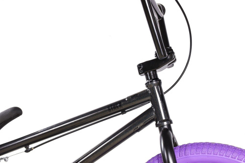 Велосипед Stark Madness BMX 4 (2025), серо-фиолет./черн./фиолет