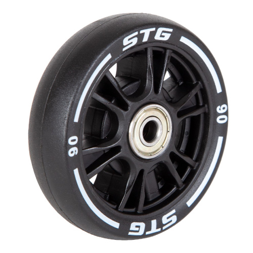 Колесо для самоката, 90х24 мм, PU, ABEC-7, черный, черный