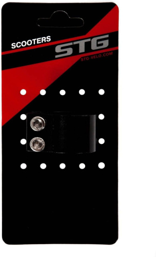 Зажим STG Х105162, 33мм для рулей самокатов, с болтами, черный