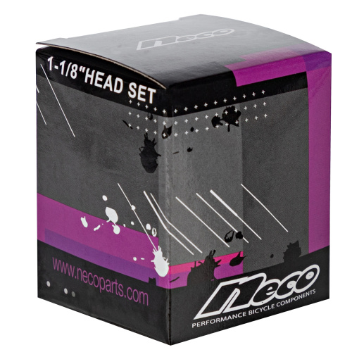 Рулевая колонка Neco H373, IS42/52, 1 1/8-1 1/2", пром.подшипники, черный