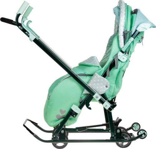 Санки-коляска комбинированная "Ника детям 7-4", НД7-4/2, мятный